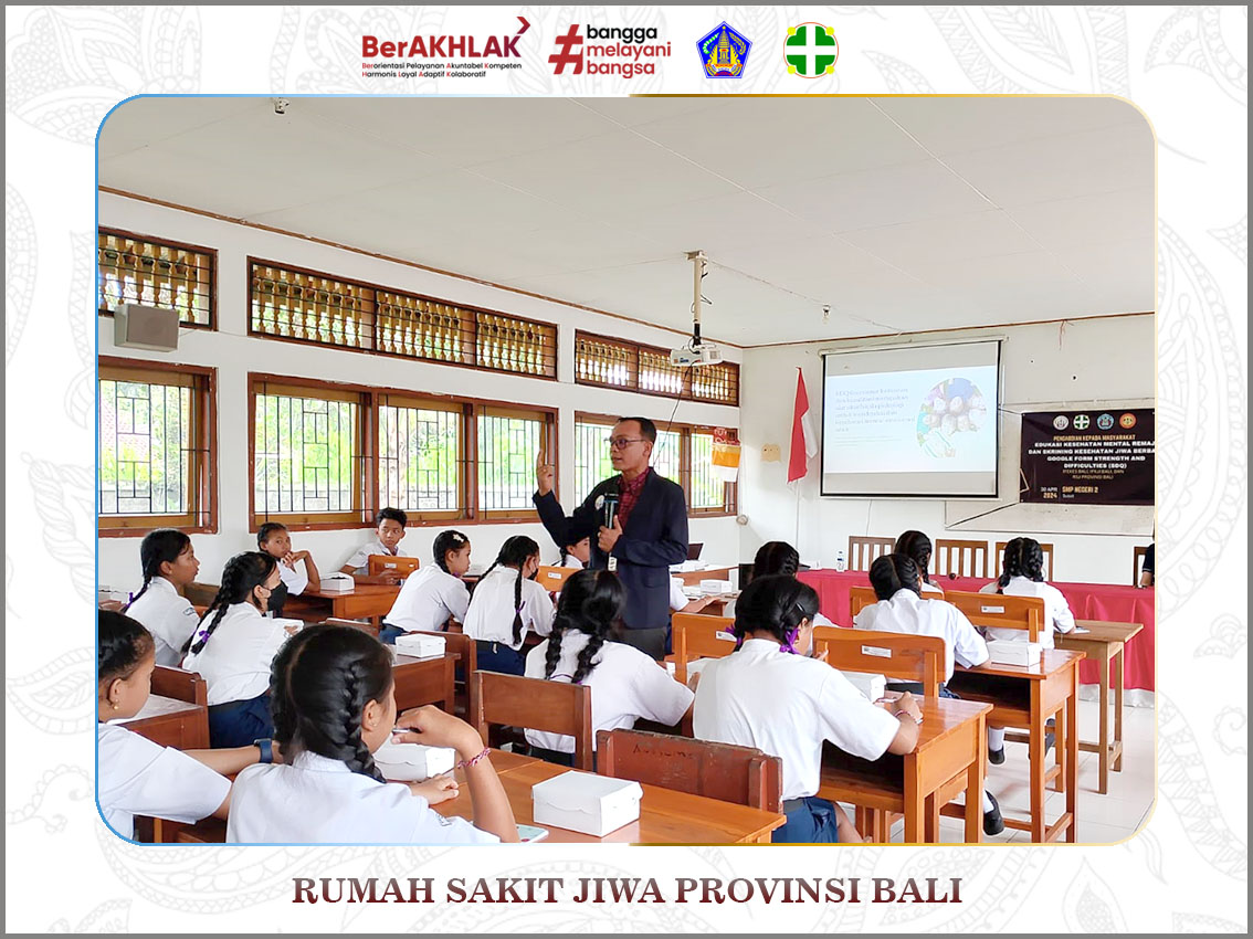 Skrining kesehatan jiwa dan penyuluhan di SMPN 2 Susut Bangli