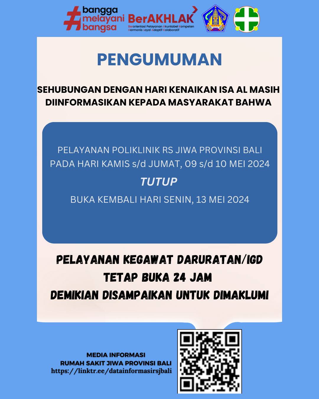 Sehubungan dengan Hari Kenaikan Isa Al Masih
