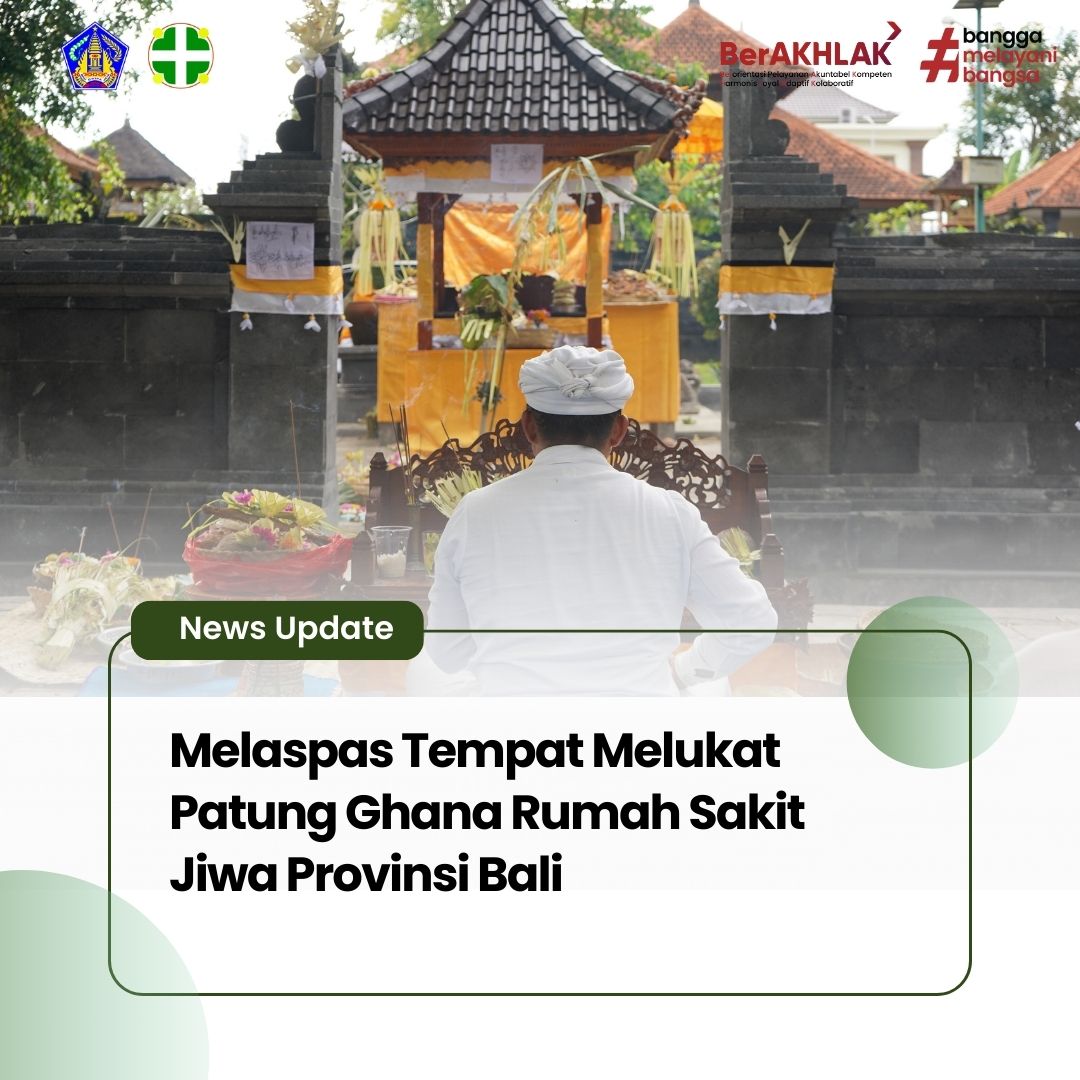 Upacara melaspas tempat Melukat Patung Ghana