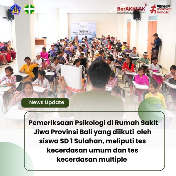 Siswa SDN 1 Sulahan mengikuti pemeriksaan psikologi di RS Jiwa Provinsi Bali