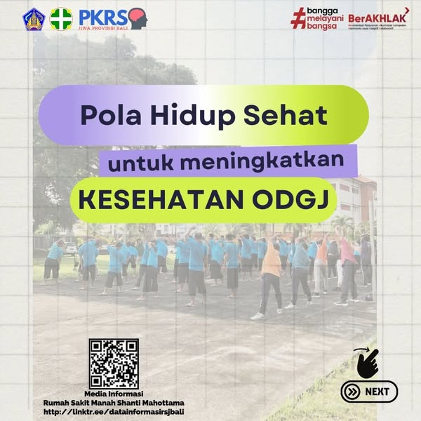 Yuk simak lebih lanjut tentang pola hidup sehat untuk meningkatkan kesehatan ODGJ
