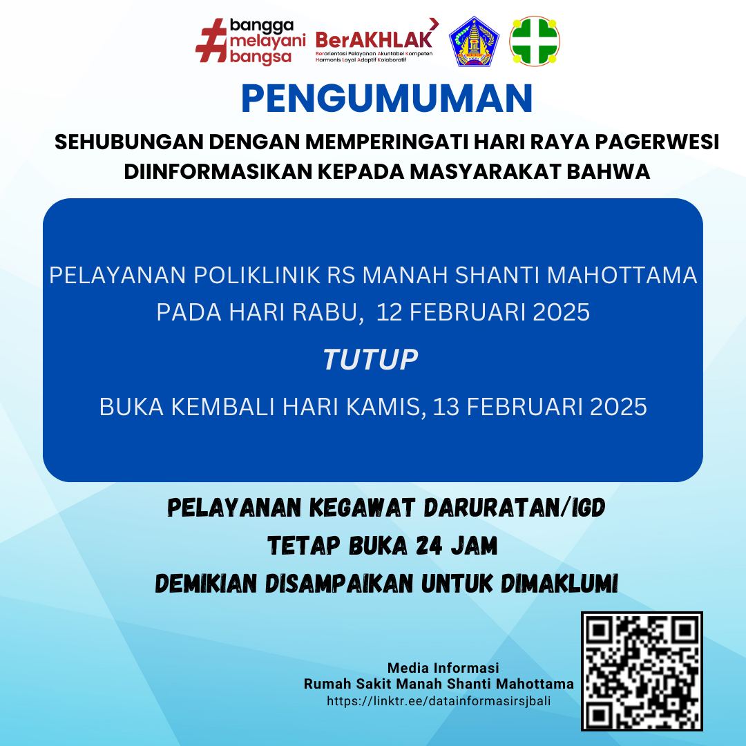 Pengumuman Sehubungan Dengan Hari Raya Pagerwesi