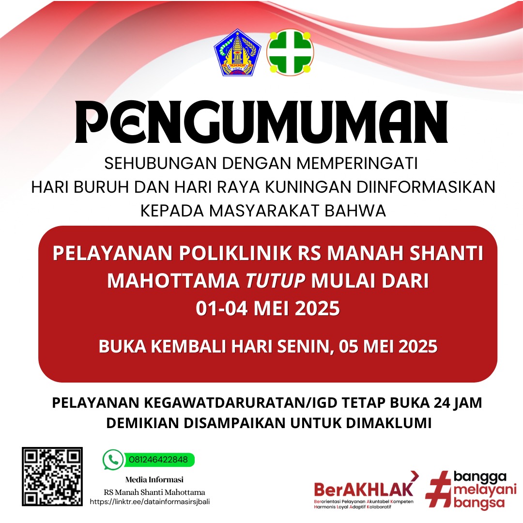 Sehubungan dengan memperingati Hari Buruh dan Hari Raya Kuningan