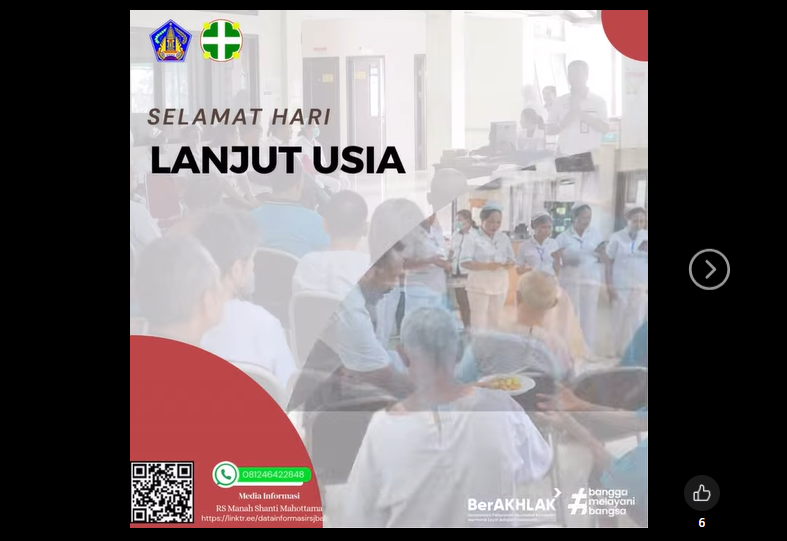 KELUARGA BESAR RUMAH SAKIT MANAH SHANTI MAHOTTAMA MENGUCAPKAN SELAMAT HARI  LANJUT USIA NASIONAL KE 29, YANG JATUH PADA TANGGAL 29 MEI 2025