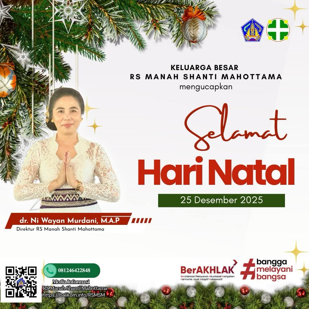 Keluarga Besar Rumah Sakit Jiwa Manah Shanti Mahottama mengucapkan Selamat Hari Natal