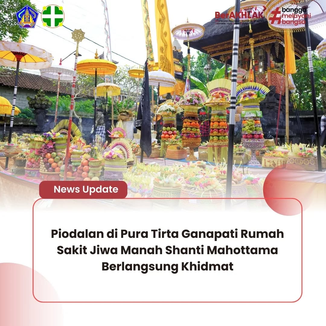 Rangkaian piodalan di Pura Tirta Ganapati RSJMSM