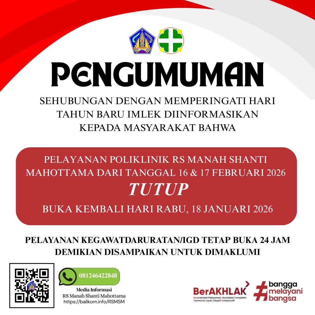 PENGUMUMAN PELAYANAN POLIKLINIK