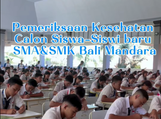 Pelaksanaan pemeriksaan kesehatan bagi calon siswa-siswi baru tahun 2026