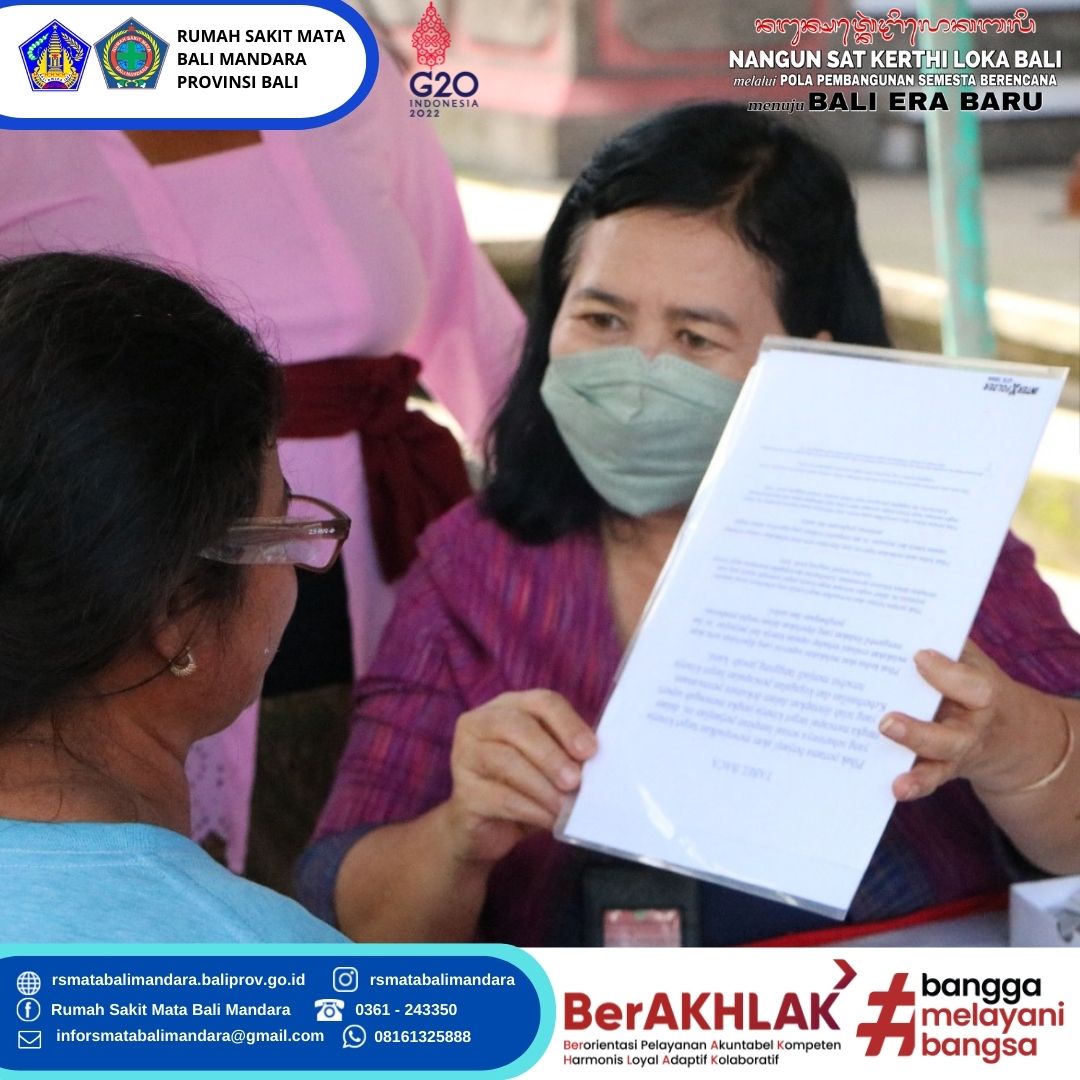 Kegiatan Pemeriksaan Mata dan Pembagian Kacamata Gratis dalam Aksi Sosial PKK Provinsi Bali di Karangasem