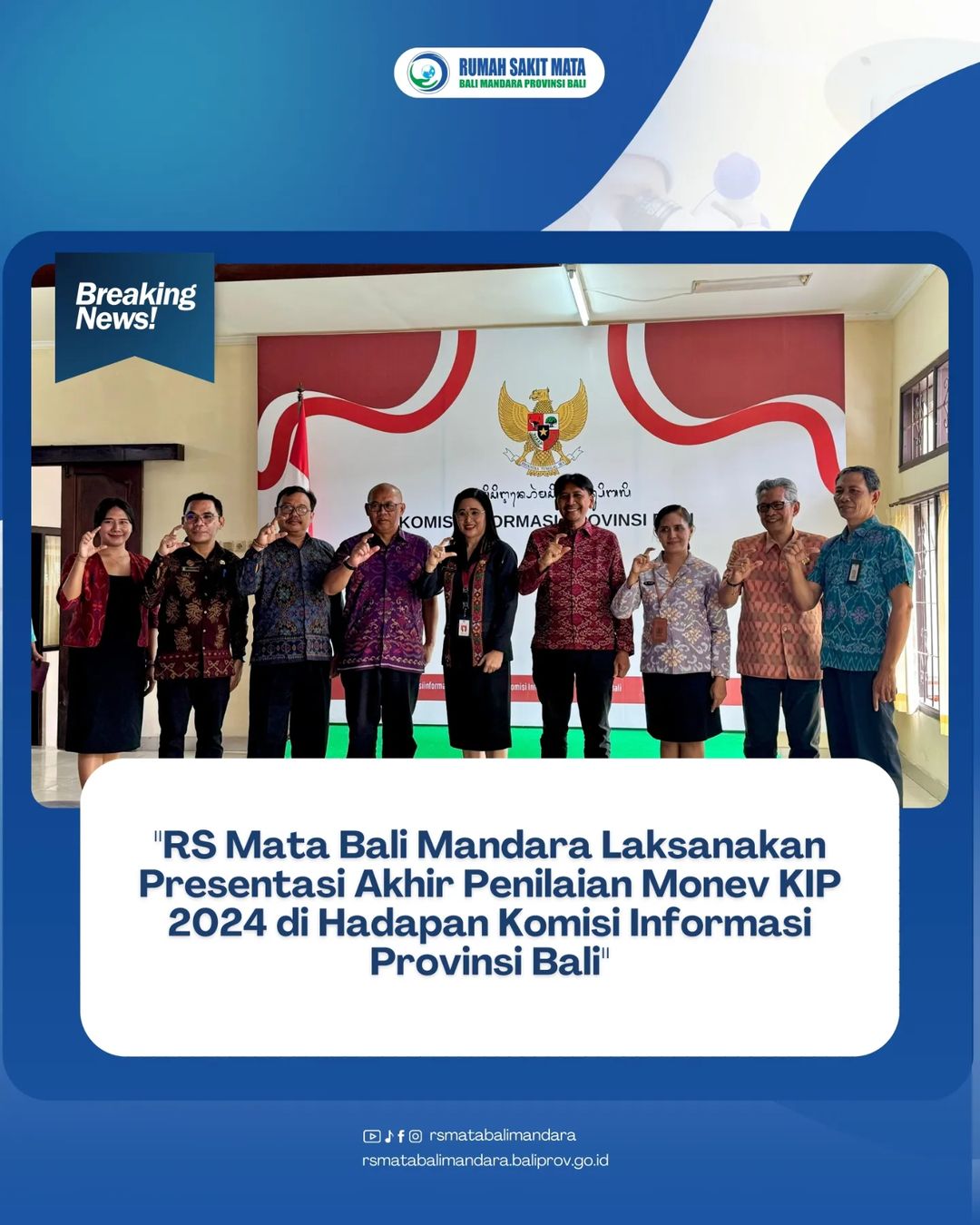 RS Mata Bali Mandara melaksanakan presentasi tahap akhir penilaian Monev KIP Tahun 2024