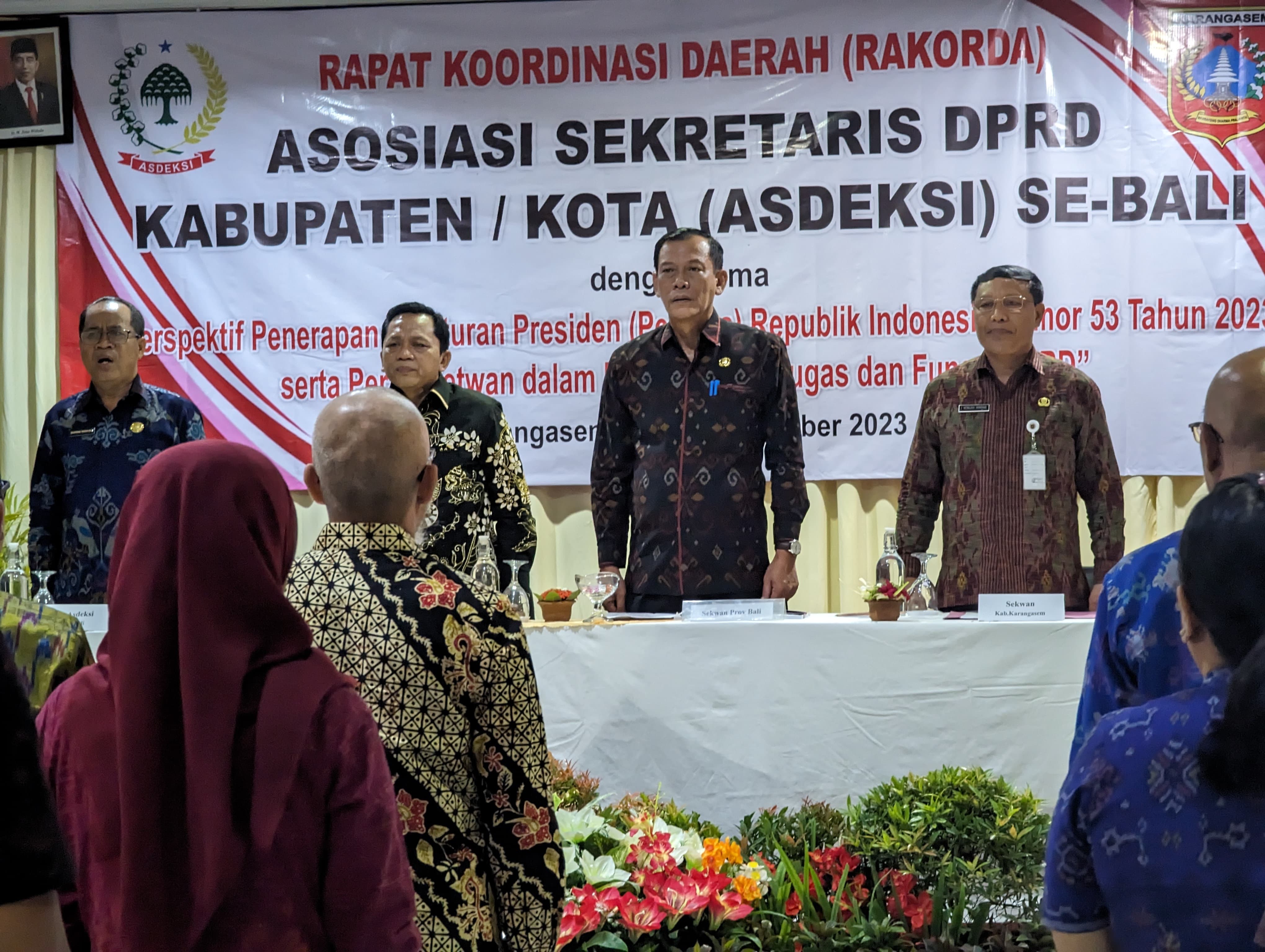 Sekwan DPRD Bali Hadiri Acara Rakorda ASDEKSI di Kararangasem