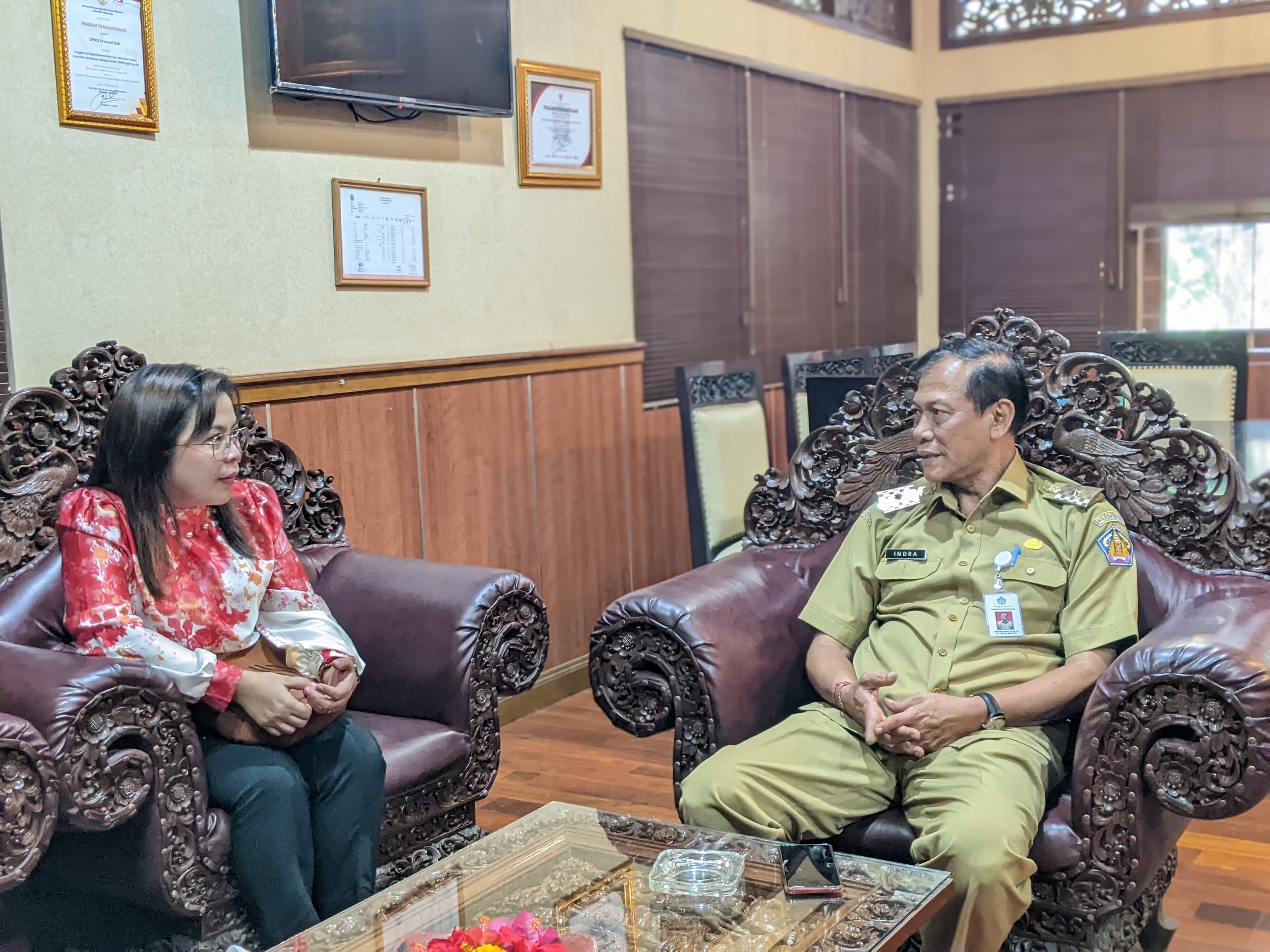 Konsultasi Bidang Pariwisata, Sekwan Bali Terima Ketua DPRD Kabupaten Minahasa Tenggara