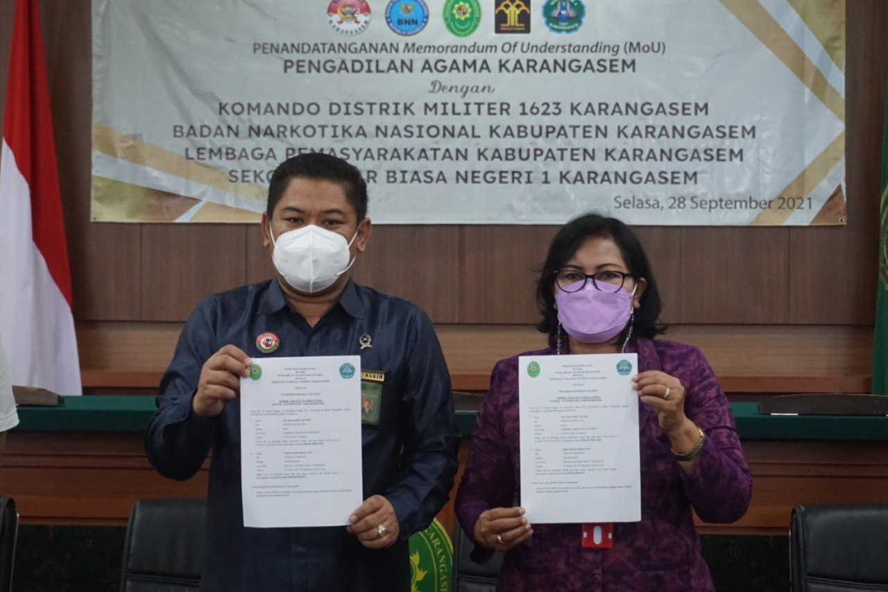 SLB Negeri 1 Karangasem Tandatangani MoU dengan Pengadilan Agama Kabupaten Karangasem