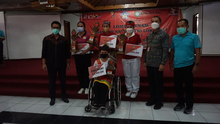 SLB Negeri 1 Karangasem Raih Juara I Di Ajang Lomba Senam Nangun Sat Kerthi Loka Bali Tahun 2021