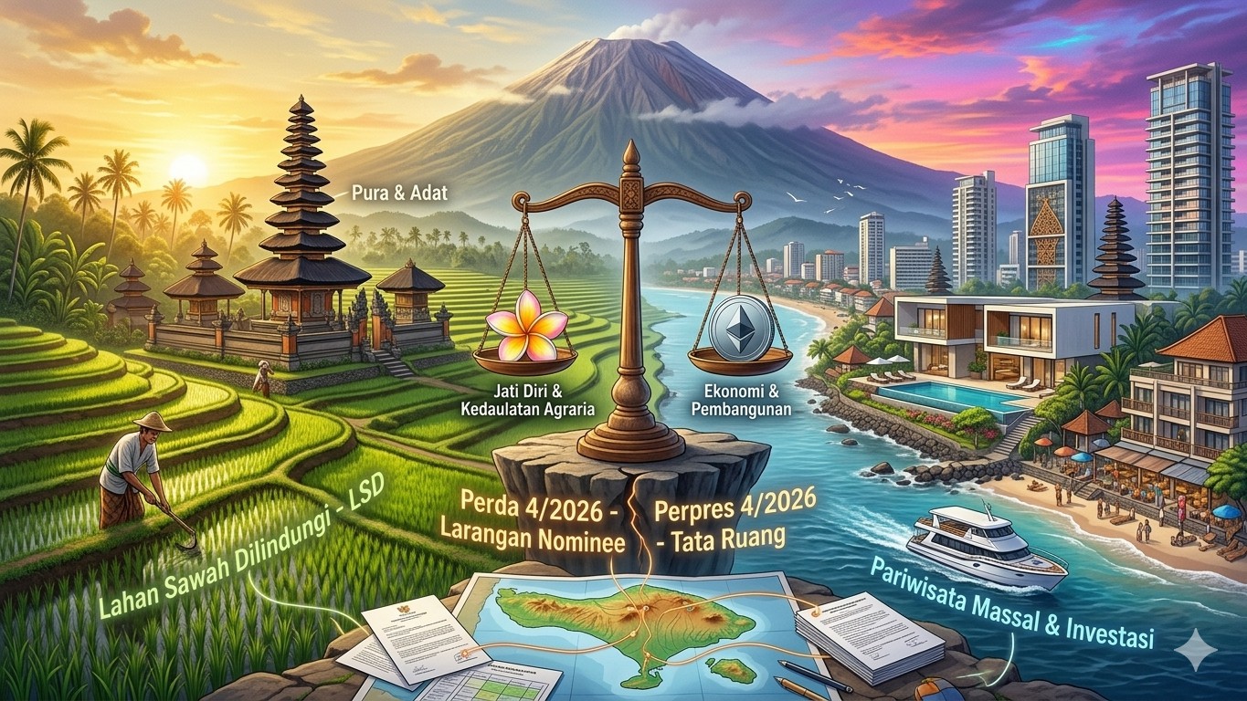PARADOKS PARIWISATA MASSAL BALI:Rekonfigurasi Spasial, Larangan Praktik Nominee, dan Perlindungan Lahan Sawah Dilindungi (LSD) Pasca-Regulasi 2026